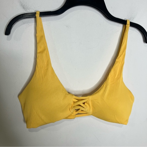 Tini Bikini yellow bikini top women’s size large beach casual summer swimming - Picture 1 of 8